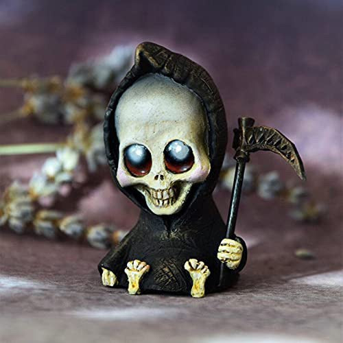Baby Grim Reaper Ornament Gothic Death Statuen Harz Kunst Handwerk Dekoration Horror Halloween Desktop Statue Ornamente